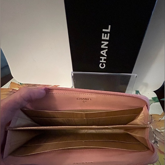 Chanel Light Pink Leather Wallet - Picture 11 of 13